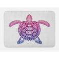 thumbnail image 1 of Turtle Bath Mat, Totem Animal Motifs Vortex Circle and Triangle Shapes on the Shell, Plush Bathroom Decor Mat with Non Slip Backing, 29.5" X 17.5", Multicolor, by Ambesonne, 1 of 2
