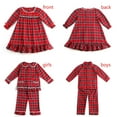 thumbnail image 2 of Flannel Christmas Family Matching Outfits Boys And Girls Ruffle Pajamas White Lace Red Long Sleeve Baby Button Kids Pyjamas Sets, 2 of 5