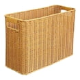 thumbnail image 4 of Cesta estrecha para almacenamiento, revistero, multifuncional, portátil, color marrón Café ligero, 4 of 9