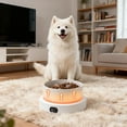 thumbnail image 4 of Heated Dog Bowl, Outside Heated Dogs Bowls, Large Heated Dogs Water Bowl Outdoor, Thermostatic Control Heated Cat Bowls, Anti-Freeze Heated Pet Water Dish for Cat, Dog (White), 4 of 9