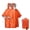 2PC Orange, variant on Emergency Rain Poncho with Mylar Blanket Liner-Survival Blankets for Survive Outdoors Car-Heavy Duty, Waterproof Camping Hiking