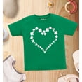 thumbnail image 4 of Shop4Ever Shamrock Clover Heart St. Patrick's Day Toddler's Cotton T-Shirt 3T Green, 4 of 6