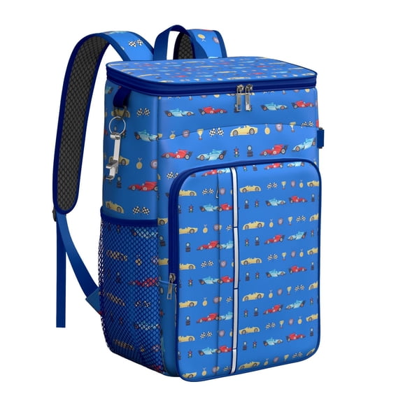 Tractor Print Insulated Cooler Backpack - Leakproof, Waterproof, Perfect for Kids, Beach, Picnic, and Road Trips