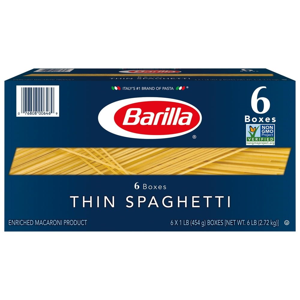 Barilla® Classic Blue Box Pasta Thin Spaghetti 6x16 oz