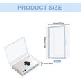 thumbnail image 2 of Ring Box, Mini Ring Storage Box, Small Portable Jewelry Storage Box, Pu Leather Travel Jewelry Box, Organizer for Rings and Earrings(White 9.5*5*5cm), 2 of 5