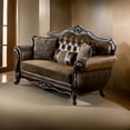 thumbnail image 5 of Sena Loveseat, Faux Leather, Rolled Arms, Cherry Brown Solid Wood, 74 Inch, 5 of 9
