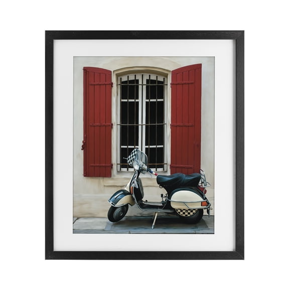 Stupell Industries Industrial Two Wheel Dream Black Framed Print Under Glass, 13 x 16, by Renel Peters