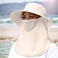 thumbnail image 2 of sususu Sun Hats for Women Uv Protection,Sun Hat with Neck Flap Women's Summer Sun Hat with Detachable Face Visor and Neck Cover for Outdoor Beach Hiking (Beige), 2 of 5