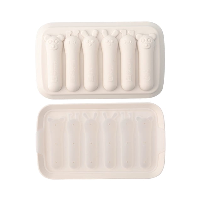 Moldes de silicona para salchichas para niños, moldes reutilizables aptos para alimentos con tapa, aptos para lavavajillas, ideales para preparar comida casera para bebés, perritos calientes y