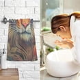thumbnail image 2 of SKYSONIC Towels Set of 2 Jungle Tiger Portrait Print for Bathroom Kitchen Travel 16×28 inch, Cotton Bath Towels Lightweight Quickdry for Bathroom Ktichen Travel SPA Gym, 2 of 7