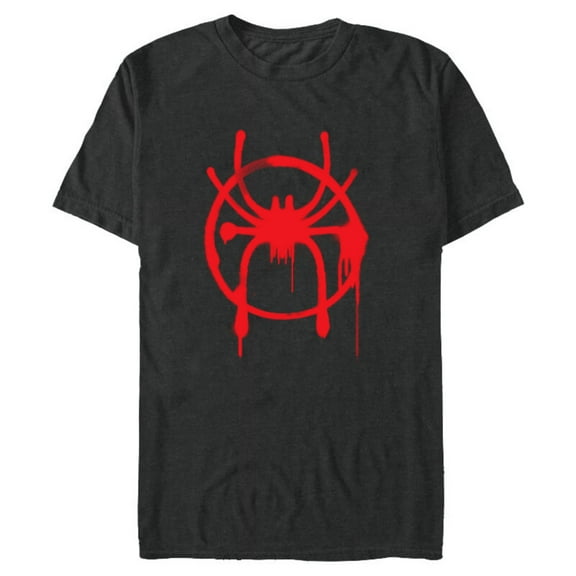 Marvel Spider-Man Into the Spider-Verse Red Icon - Short Sleeve Blended T-Shirt for Adults -Customized-Dark Heather