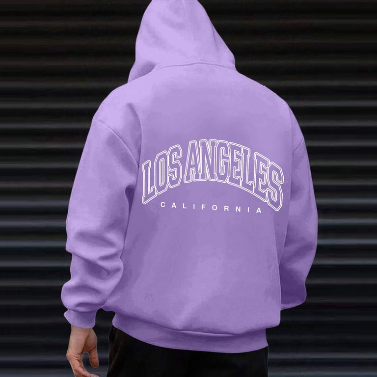 kpoplk Pullover Hoodie Men Blend Fleece Long Sleeve Sweatshirt