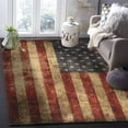 thumbnail image 5 of Area Rugs Indoor Non-Slip Rectangle Rug 2.7x5 Ft Vintage USA Flag Wood Grain Independence Day Rug Rubber Backing Floor Mats Non Shedding Home Decor Carpet for Entryway Living Room, 5 of 8