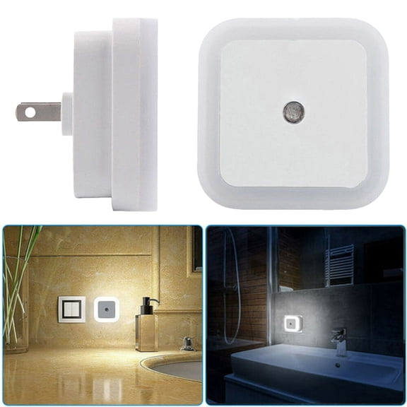 Set of 8 LED Night Light with Auto Dusk to Dawn Sensor Plug In Wall Square Light led plug-in night lights energy efficient led