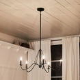thumbnail image 2 of 5 Light Medium Chandelier In Homestead Style-16.5 Inches Tall And 31.25 Inches Wide-Textured Black Finish    -Traditional Installation Kichler, 2 of 8