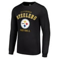 thumbnail image 2 of Men's Starter Black Pittsburgh Steelers Long Sleeve T-Shirt, 2 of 3