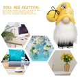 thumbnail image 4 of Sunflowers Gnome Bee Muñeco de peluche, sin rostro Nisse Elf Dwarf Tomte negro Ehuebsd Libre de BPA, 4 of 8
