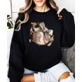 thumbnail image 4 of Ink-Printed Image Not Actual Fabric Camo Coquette Bow Baseball Sweatshirt for Women & Youth Black Sweatshirt Adult Large, 4 of 8