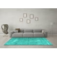 thumbnail image 3 of Ahgly Company Indoor Rectangle Persian Turquoise Blue Traditional Area Rugs, 3' x 5', 3 of 4