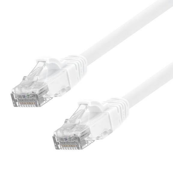 NavePoint Ethernet Patch Cable CAT6A, UTP, 24AWG, 5 Ft,  10 pack, White