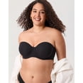 thumbnail image 3 of DELIMIRA Women's Inbarely Lift Strapless Bra Plus Size Full Coverage Unlined Underwire Seamless Bras, 3 of 3