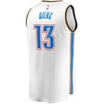 thumbnail image 3 of Men's Fanatics Ousmane Dieng White Oklahoma City Thunder Fast Break Player Jersey - Association Edition, 3 of 3