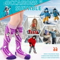 thumbnail image 4 of HYCLES Kids Ski Socks, Long Keen High Thermal Winter Socks for Boys, 2 Pairs Colorful Warm Ski Socks for Children, Soft Breathable Winter Outdoor Ski Socks for Skiing Skating Snowboarding, 4 of 7