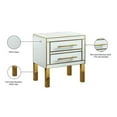 thumbnail image 6 of Home Square Gigi Side Table in White Glass and Gold Finish - Set of 2, 6 of 7