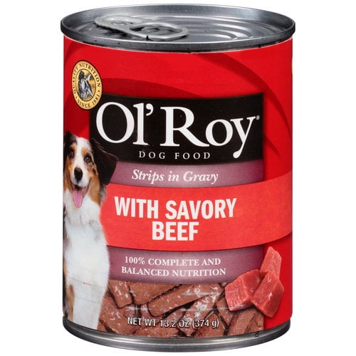 Ol' Roy Strips in Gravy With Savory Beef Wet Dog Food, 13.2 Oz