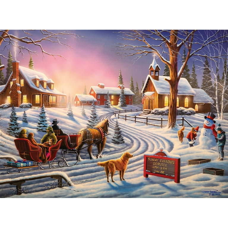 Buffalo Games Beach Camp 300 Piece Jigsaw Puzzle - Geno Peoples Art For Adults