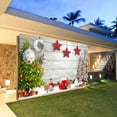 thumbnail image 3 of 13X6 ft White Wood Floor Christmas Garage Door Decoration Background Xmas Tree Christmas Balls Beautiful Snowflakes Decoration Backdrop Christmas Family Party Decoration Banner Cover, 3 of 5