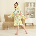 thumbnail image 4 of FORMRS Niños Bathrobe Unisex Hooded Robe Soft Plush Pajamas Sleepwear, Size 4-6T, Candy Lemon, 4 of 7