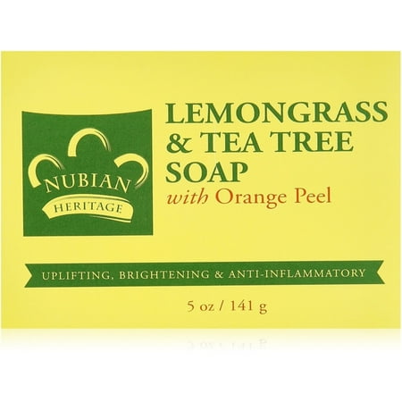 Nubian Heritage Olive - 4 Pack - Nubian Heritage Bar Soap, Lemon Grass & Tea Tree 5 oz