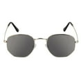 thumbnail image 2 of Hexagon Reading Sunglasses for Men & Women - Full Lens UV400 Outdoor Readers - Stylish Retro Frame Design (3 Pack) - Silver - 2.00, 2 of 9