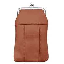 Womens Leather Cigarette Case and Lighter Holder in Choice of Colors By Improving Lifestyles (LIGHT BROWN)