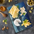 thumbnail image 5 of Landscape Cutting Board, Sunshine Sun Rays Breaking Through Huge Dark Clouds View Landscape Picture, Decorative Tempered Glass Cutting and Serving Board, Small Size, Grey Blue, by Ambesonne, 5 of 5