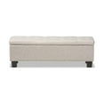 thumbnail image 5 of Baxton Studio Hannah Modern and Contemporary Beige Fabric Upholstered Button-Tufting Storage Ottoman Bench, 5 of 8