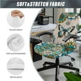 thumbnail image 3 of FKELYI Bohemian Lotus Floral Butterfly Print Office Chair Cover Swivel Chair Protector Cover with 2 Pcs Armrest Covers Anti-Dust Washable Gaming Chair Slipcover, Small, 3 of 6