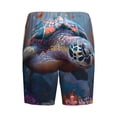 thumbnail image 2 of Lsque Underwater Lazy Turtle Mens Sleep Pajama Shorts,Short Pajama Pants, Cotton Ultra-Soft Knit-3X-Large, 2 of 9