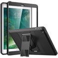 thumbnail image 1 of REJODA-Case Fit 2018/2017 iPad 9.7 6th/5th Generation - [Heavy Duty] Shockproof Full Body Rugged Hybrid Cover with Built-in Screen Protector for Apple iPad 9.7 Inch 2018/2017, Black, 1 of 4