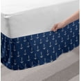 thumbnail image 2 of Anchor Bed Skirt, Nordic Knitwear Theme Retro Scandinavian Winter Fashion Pattern Hipster Oceanic, Elastic Bedskirt Dust Ruffle Wrap Around for Bedding Decor, 4 Sizes, Blue White, by Ambesonne, 2 of 2