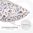 thumbnail image 3 of Daiia Lavender Flowers Bedding Waterproof Pillow Protector Zippered Queen – Bed Bug Proof Pillow Encasement-14"x20", 3 of 6