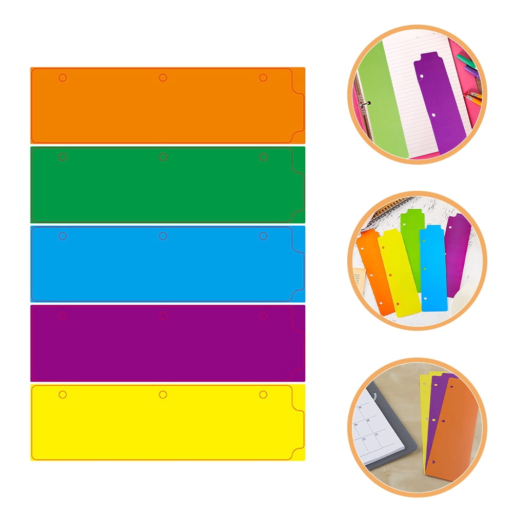 Raindrops 45-Piece Repositionable Plastic Binder Bookmarks and Dividers with Tabs for 3- Binders, Planners, Notebooks, and Documents