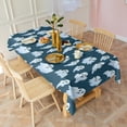 thumbnail image 3 of Dark Blue Halloween Ghosts Rectangle Tablecloth 60"x120",Waterproof Polyester Rectangle Table Cloth, Wipeable Spillproof Polyester Tablecloth for Dining, Camping, Indoor and Outdoor, 3 of 6