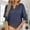 Navy, variant on Women's Plus Casual Easter Shirts Women's Tops Plus Size Womens Crew V Neck 3/4 Sleeve Tops Loose fit Shirts Casual Solid Basic Tees Shirt Blouses Womens Tops Trendy Long Sleeve
