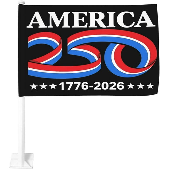 America 1776 2026 Car Flag 12x18 America 250th Birthday 250 Years USA Flags for Car Double Sided Banner Signs