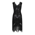 thumbnail image 1 of Sequin Dress Nightclub Dress Birthday Party Amazing Gatsby Dress Sequin Wrap Dress Tassel Wrap Dress Party Dress-2025, 1 of 5