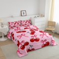 thumbnail image 3 of Erosebridal Ensemble de Literie Kawaii Nœud Papillon Cerise, Couette Simple, Couette Princesse Rêveuse, Décoration de Chambre Dessin Animé, Réversible, Léger, 2 Pcs, 3 of 7