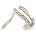 thumbnail image 3 of Surgical Steel Nose Ring 20  18 Gauge 1/4" L Bend With CZ Double Hoop, 3 of 10