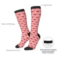thumbnail image 4 of Yiaed Cherry Bow Print Great elasticity Adult Stockings Sports socks for Men and Women, 4 of 6